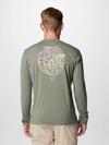 Men's PFG Uncharted™ Long Sleeve Tech T-Shirt Cypress Heather, Reel Fly