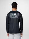 Men's PFG Terminal Tackle™ Line Time Long Sleeve Shirt Black, Line Time Fade Tuna