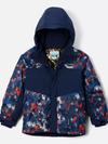 Boys' Mighty Mogul™ III Printed Jacket Mountain Blue Timberwild, Coll Navy