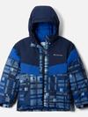 Boys' Lightning Lift™ III Printed Jacket Coll Navy Warp Plaid, Mtn Blue