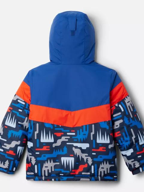 Boys' Lightning Lift™ III Printed Jacket Coll Navy Highland, Mtn Blue, Spicy