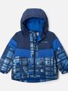 Boys' Toddler Lightning Lift™ III Printed Jacket Coll Navy Warp Plaid, Mtn Blue