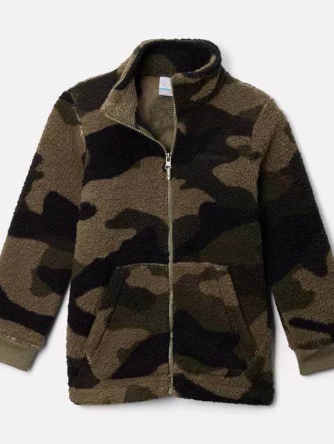 Boys' Rugged Ridge™ II Printed Sherpa Full Zip Jacket Stone Green Mod Camo