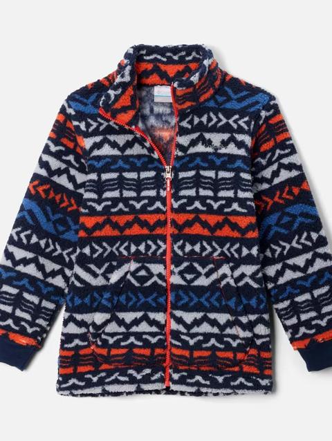 Boys' Rugged Ridge™ II Printed Sherpa Full Zip Jacket Mountain Blue Madras