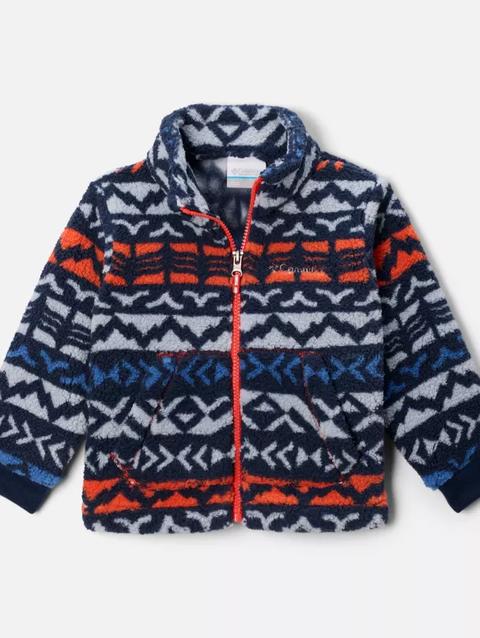 Boys' Toddler Rugged Ridge™ II Printed Sherpa Full Zip Jacket Mountain Blue Madras