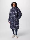 Women's Boundless Days™ Printed Long Down Jacket Collegiate Navy Shadowvines Print