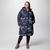 Women's Boundless Days™ Printed Long Down Jacket - Plus Size Collegiate Navy Shadowvines Print