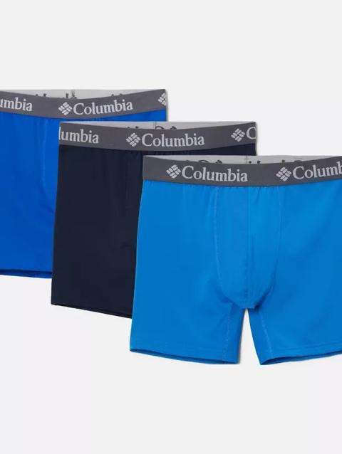 Men's Poly Stretch Boxer Brief - 3 Pack Azure/Azul/Columbia Navy