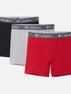 Men's Poly Stretch Boxer Brief - 3 Pack Mountain Red