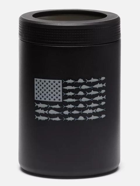 PFG Double-Wall Vacuum Can and Bottle Cozie Black Grill Flag