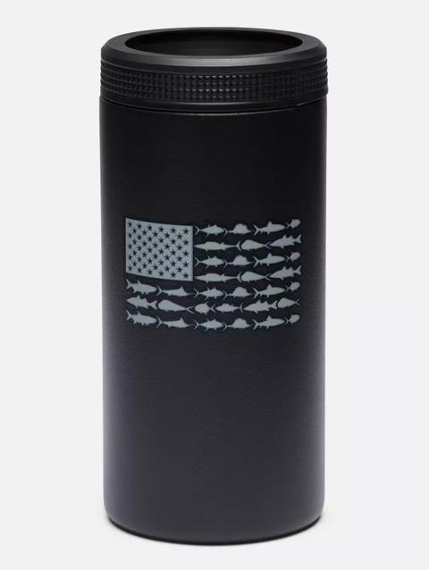 PFG Double-Wall Slim Can Cozie Black Grill Flag