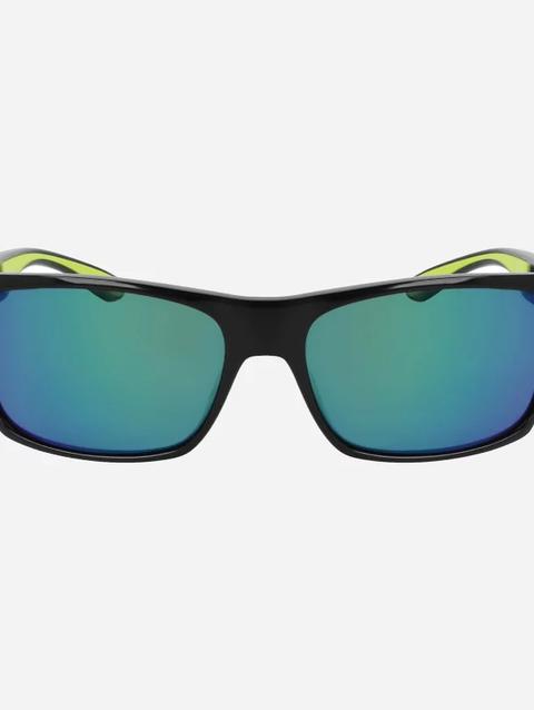 Men's Brisk Trail Polarized Sunglasses Shiny Black Green Flash