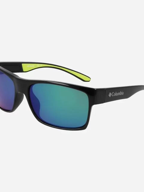 Men's Brisk Trail Polarized Sunglasses Shiny Black Green Flash