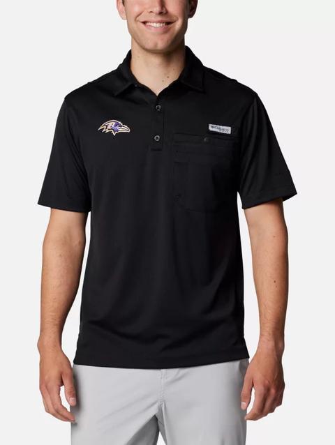 Men's PFG Flycaster Pocket Polo FBR - Black