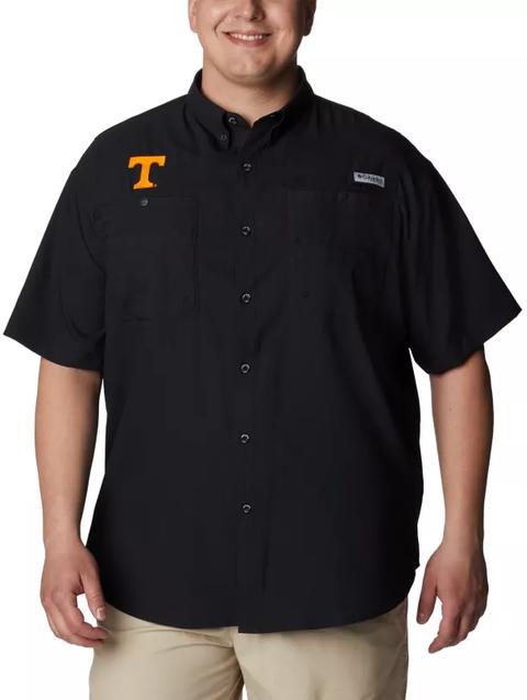 Men's Collegiate PFG Tamiami™ Short Sleeve Shirt - Big - Tennessee UT - Black