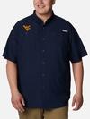 Men's Collegiate PFG Tamiami™ Short Sleeve Shirt - Big - West Virginia WV - Collegiate Navy