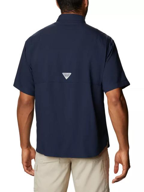 Men's Collegiate PFG Tamiami™ Short Sleeve Shirt - Tall - West Virginia WV - Collegiate Navy