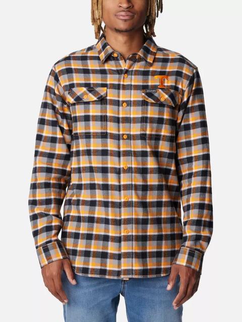 Men's Collegiate Flare Gun™ Flannel Long Sleeve Shirt - Tennessee UT - Solarize Plaid