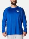 Men's Collegiate PFG Terminal Tackle™ Long Sleeve Shirt - Big - Kentucky UK - Azul, White