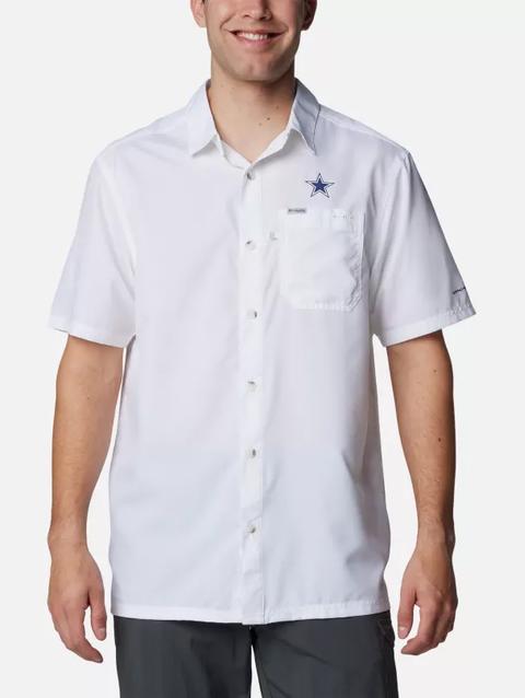 Men's PFG Slack Tide™ Camp Shirt - Dallas DC - White