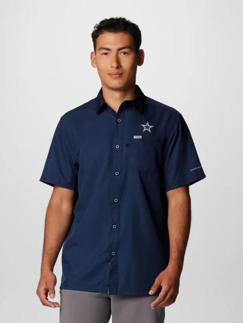 Men's PFG Slack Tide™ Camp Shirt - Dallas DC - Collegiate Navy