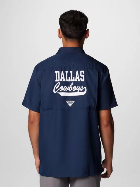 Men's PFG Slack Tide™ Camp Shirt - Dallas DC - Collegiate Navy