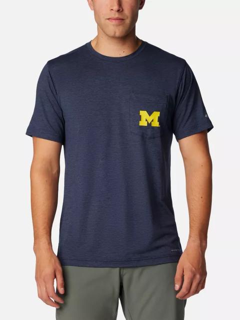 Men's Collegiate Tech Trail™ Short Sleeve Shirt - Michigan UM - Collegiate Navy