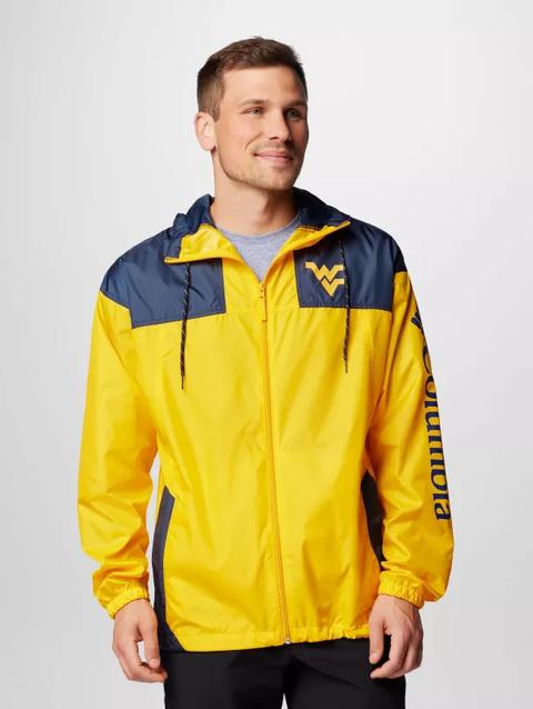 Men's Collegiate Flash Challenger™ II Windbreaker - West Virginia WV - MLB Gold, Collegiate Navy