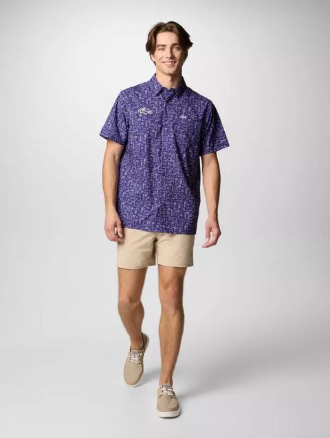 Men's PFG Super Slack Tide™ Short Sleeve Shirt - Baltimore Ravens FBR - UW Purple