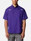 Men's PFG Tamiami™ Short Sleeve Shirt - Baltimore Ravens FBR - UW Purple