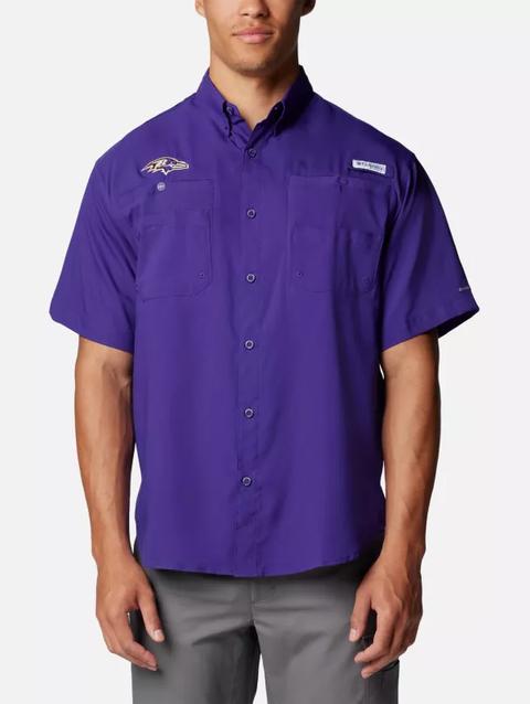 Men's PFG Tamiami™ Short Sleeve Shirt - Baltimore Ravens FBR - UW Purple