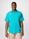 Men's PFG Tamiami™ Short Sleeve Shirt - Miami Dolphins FMD - Miami Aqua