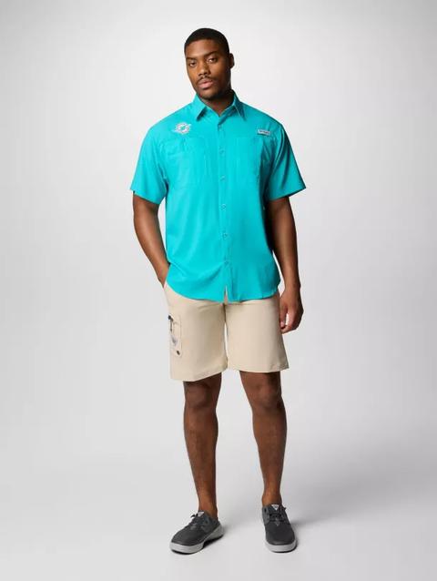 Men's PFG Tamiami™ Short Sleeve Shirt - Miami Dolphins FMD - Miami Aqua