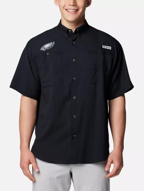 Men's PFG Tamiami™ Short Sleeve Shirt - Philadelphia Eagles FPE - Black