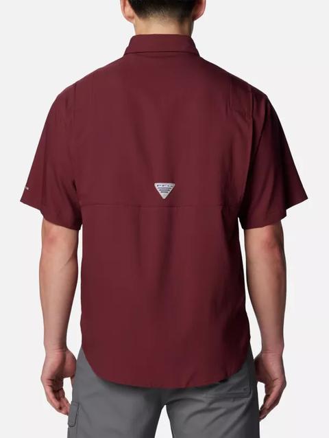 Men's PFG Tamiami™ Short Sleeve Shirt - Washington Commanders FWC - Deep Maroon