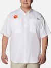 Men's Collegiate PFG Tamiami™ Short Sleeve Shirt - Big - Clemson CLE - White