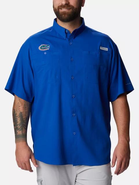 Men's Collegiate PFG Tamiami™ Short Sleeve Shirt - Big - Florida FLA - Azul