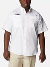 Men's Collegiate PFG Tamiami™ Short Sleeve Shirt - Big - LSU LSU - White