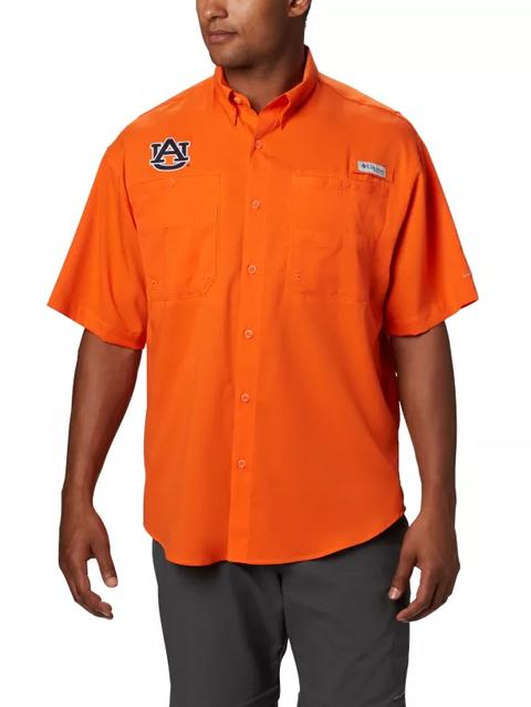 Men's Collegiate Tamiami™ Short Sleeve Shirt - Tall - Auburn AUB - Spark Orange