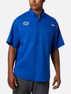 Men's Collegiate PFG Tamiami™ Short Sleeve Shirt - Tall - Florida FLA - Azul