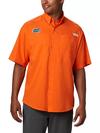 Men's Collegiate PFG Tamiami™ Short Sleeve Shirt - Tall - Florida FLA - Spark Orange