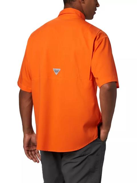 Men's Collegiate PFG Tamiami™ Short Sleeve Shirt - Tall - Florida FLA - Spark Orange