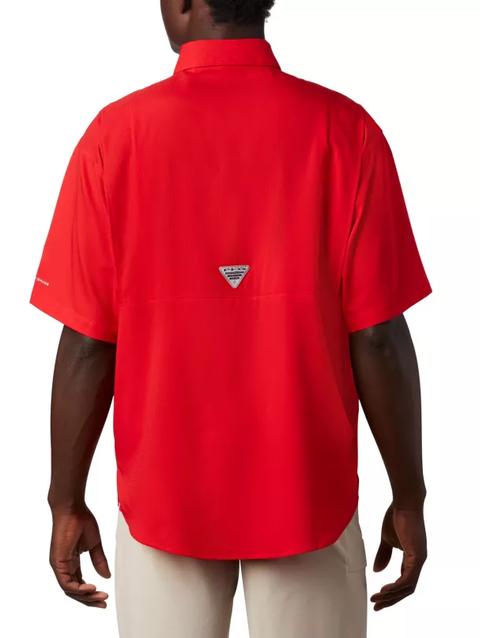 Men's Collegiate PFG Tamiami™ Short Sleeve Shirt - Tall - Georgia UGA - Bright Red