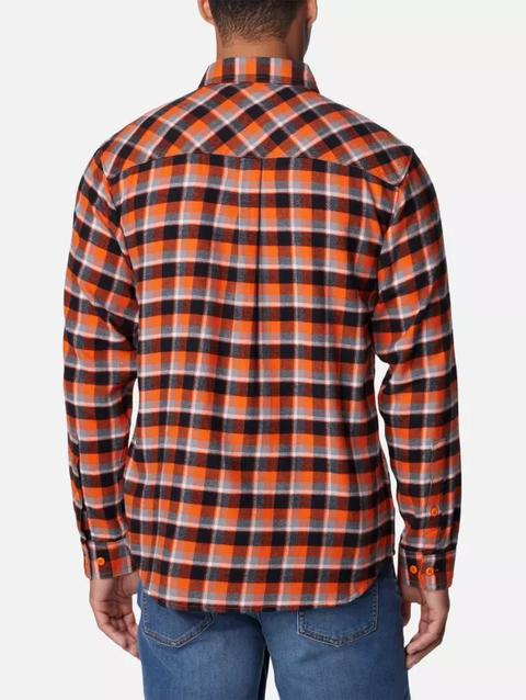 Men's Collegiate Flare Gun™ Flannel Long Sleeve Shirt - Oregon State OSU - Tangy Orange Plaid