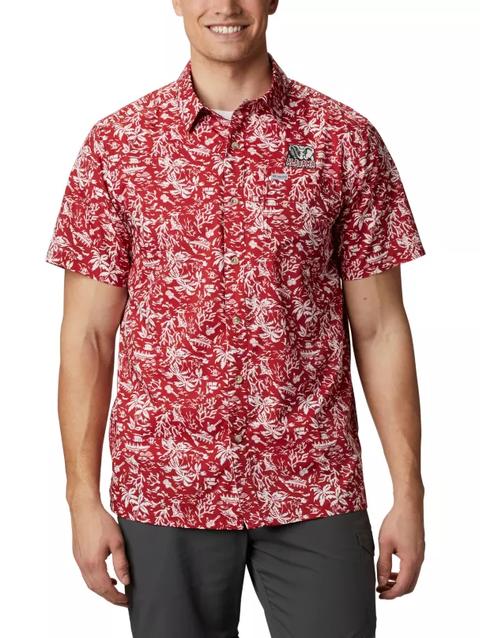 Men's Collegiate PFG Super Slack Tide™ Shirt - Alabama ALA - Red Velvet