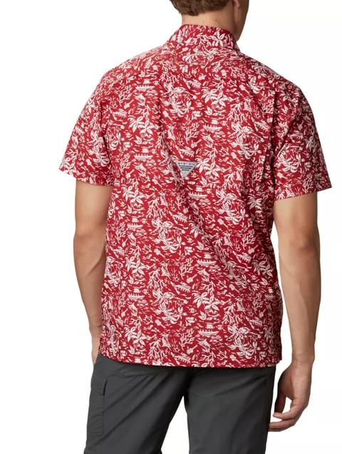 Men's Collegiate PFG Super Slack Tide™ Shirt - Alabama ALA - Red Velvet