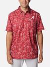 Men's Collegiate PFG Super Slack Tide™ Shirt - Alabama ALA - Red Velvet Fish Fan Print