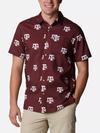 Men's Collegiate PFG Super Slack Tide™ Shirt - Texas A&M TAM - Deep Maroon Logo Print