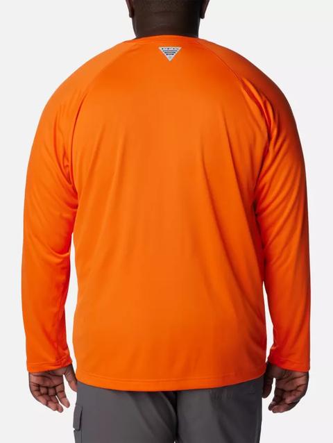 Men's Collegiate PFG Terminal Tackle™ Long Sleeve Shirt - Big - Clemson CLE - Spark Orange