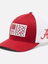 PFG Mesh™ Fish Flag Ball Cap - Alabama ALA - Red Velvet